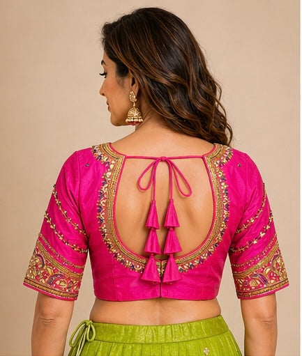 Roman silk khatao handwork