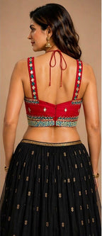 Cotton silk real mirror work