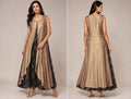 Gold Indo Western Designer Gown for Women | Layered Party Wear Dress