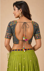 Slub cotton katchi work