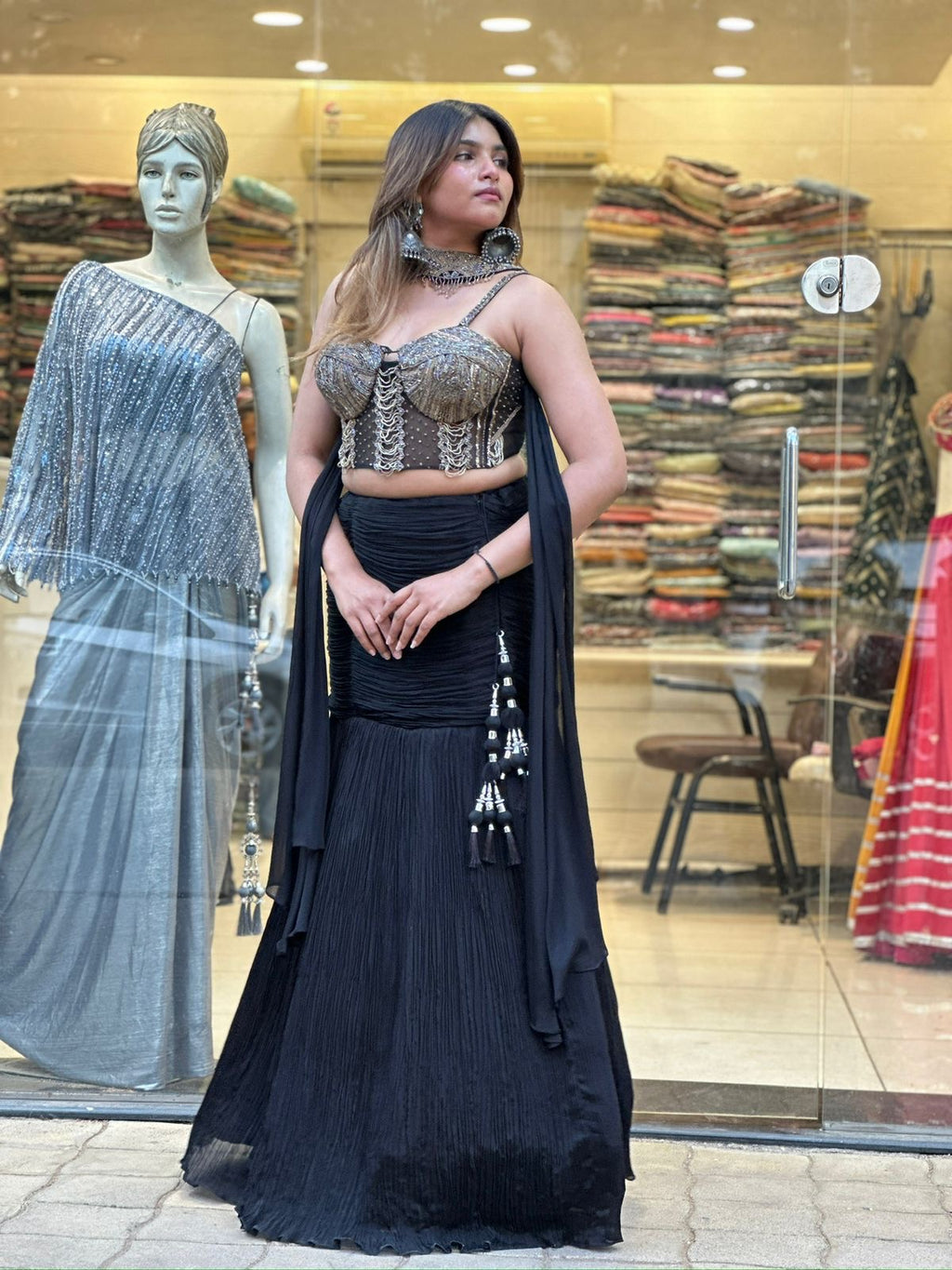 Indo western lehenga set
