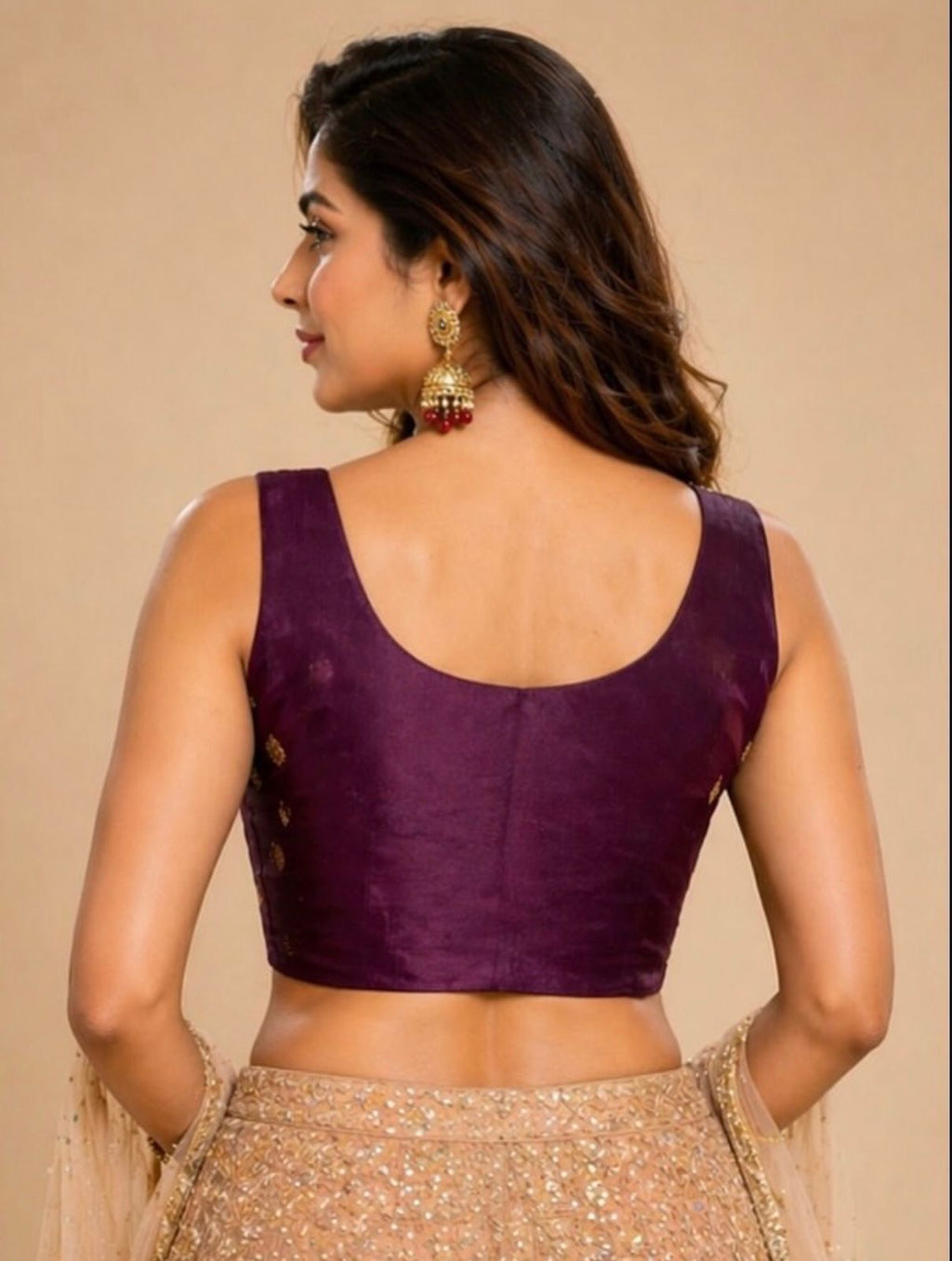 Chinon silk with peetha handwork