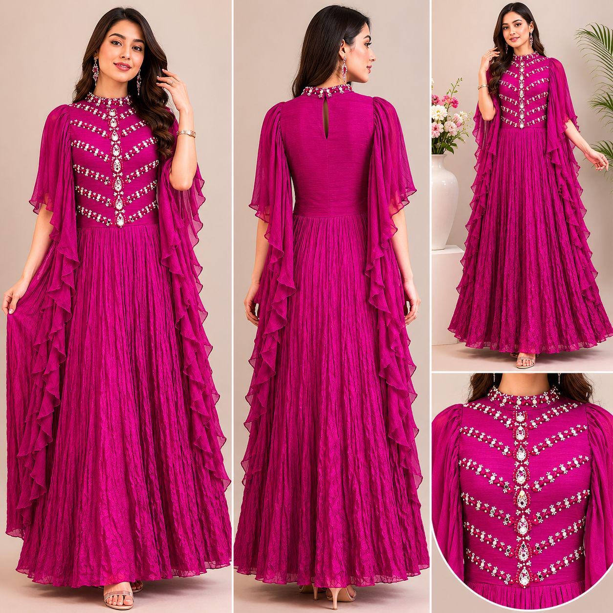 Chunon silk heavy hand work