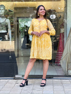 Yellow ethnic dress for women