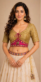 Rayon choli kutchi work