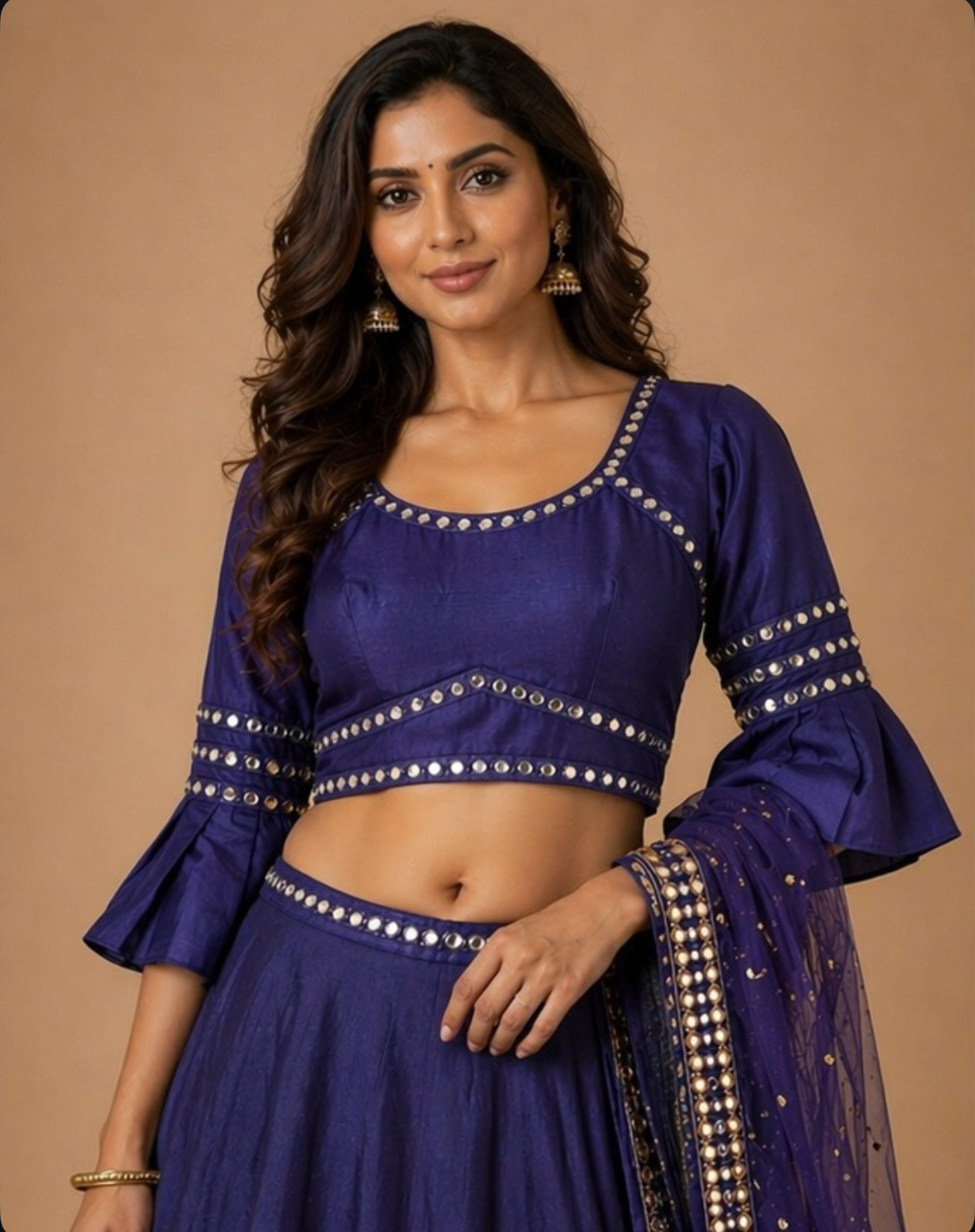 Cotton satin choli
