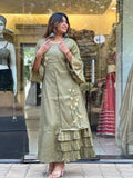 Sage green ethnic wear for women