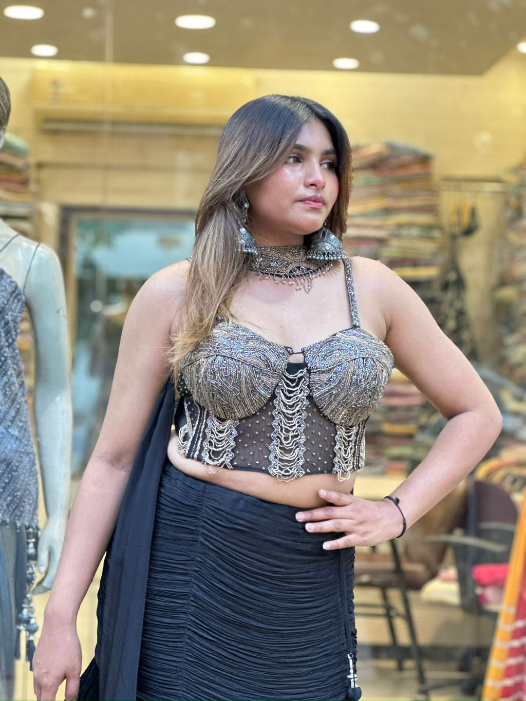 Indo western lehenga set
